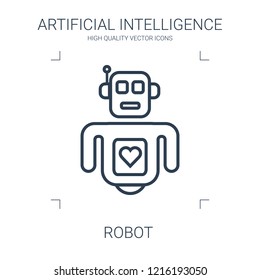 robot icon. high quality line robot icon on white background. from artificial intelligence collection flat trendy vector robot symbol. use for web and mobile