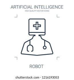 robot icon. high quality line robot icon on white background. from artificial intelligence collection flat trendy vector robot symbol. use for web and mobile