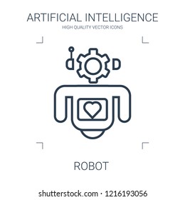 robot icon. high quality line robot icon on white background. from artificial intelligence collection flat trendy vector robot symbol. use for web and mobile