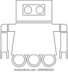 Robot Icon, icons in vibrant and outline styles, showcasing playful designs, ideal for technology, and futuristic projects. Digital artificial intelligence chatbot, friendly Electric cyborg agent