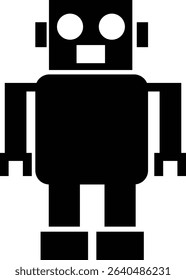 Robot Icon, icons in vibrant and outline styles, showcasing playful designs, ideal for technology, and futuristic projects. Digital artificial intelligence chatbot, friendly Electric cyborg agent