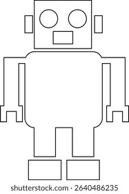 Robot Icon, icons in vibrant and outline styles, showcasing playful designs, ideal for technology, and futuristic projects. Digital artificial intelligence chatbot, friendly Electric cyborg agent