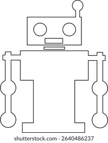 Robot Icon, icons in vibrant and outline styles, showcasing playful designs, ideal for technology, and futuristic projects. Digital artificial intelligence chatbot, friendly Electric cyborg agent