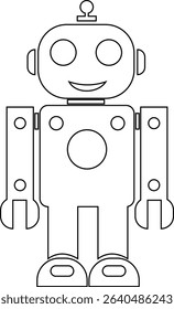 Robot Icon, icons in vibrant and outline styles, showcasing playful designs, ideal for technology, and futuristic projects. Digital artificial intelligence chatbot, friendly Electric cyborg agent