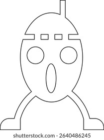 Robot Icon, icons in vibrant and outline styles, showcasing playful designs, ideal for technology, and futuristic projects. Digital artificial intelligence chatbot, friendly Electric cyborg agent