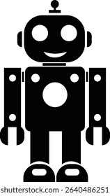 Robot Icon, icons in vibrant and outline styles, showcasing playful designs, ideal for technology, and futuristic projects. Digital artificial intelligence chatbot, friendly Electric cyborg agent