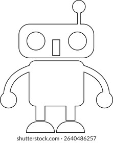 Robot Icon, icons in vibrant and outline styles, showcasing playful designs, ideal for technology, and futuristic projects. Digital artificial intelligence chatbot, friendly Electric cyborg agent