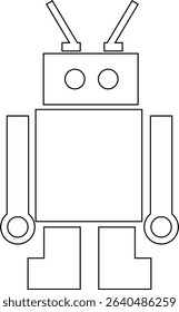 Robot Icon, icons in vibrant and outline styles, showcasing playful designs, ideal for technology, and futuristic projects. Digital artificial intelligence chatbot, friendly Electric cyborg agent