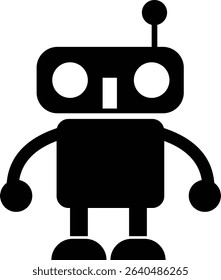 Robot Icon, icons in vibrant and outline styles, showcasing playful designs, ideal for technology, and futuristic projects. Digital artificial intelligence chatbot, friendly Electric cyborg agent