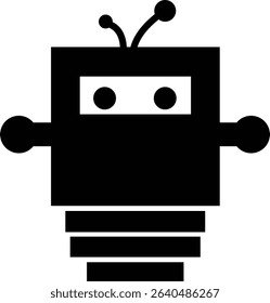 Robot Icon, icons in vibrant and outline styles, showcasing playful designs, ideal for technology, and futuristic projects. Digital artificial intelligence chatbot, friendly Electric cyborg agent