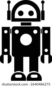 Robot Icon, icons in vibrant and outline styles, showcasing playful designs, ideal for technology, and futuristic projects. Digital artificial intelligence chatbot, friendly Electric cyborg agent
