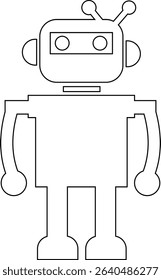 Robot Icon, icons in vibrant and outline styles, showcasing playful designs, ideal for technology, and futuristic projects. Digital artificial intelligence chatbot, friendly Electric cyborg agent