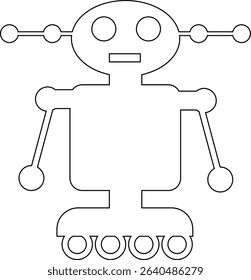 Robot Icon, icons in vibrant and outline styles, showcasing playful designs, ideal for technology, and futuristic projects. Digital artificial intelligence chatbot, friendly Electric cyborg agent