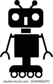 Robot Icon, icons in vibrant and outline styles, showcasing playful designs, ideal for technology, and futuristic projects. Digital artificial intelligence chatbot, friendly Electric cyborg agent