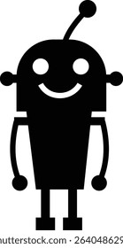 Robot Icon, icons in vibrant and outline styles, showcasing playful designs, ideal for technology, and futuristic projects. Digital artificial intelligence chatbot, friendly Electric cyborg agent