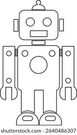 Robot Icon, icons in vibrant and outline styles, showcasing playful designs, ideal for technology, and futuristic projects. Digital artificial intelligence chatbot, friendly Electric cyborg agent