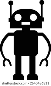 Robot Icon, icons in vibrant and outline styles, showcasing playful designs, ideal for technology, and futuristic projects. Digital artificial intelligence chatbot, friendly Electric cyborg agent
