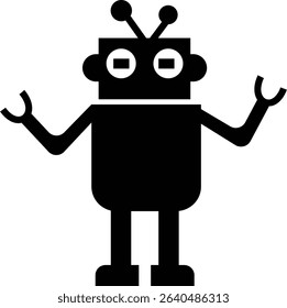 Robot Icon, icons in vibrant and outline styles, showcasing playful designs, ideal for technology, and futuristic projects. Digital artificial intelligence chatbot, friendly Electric cyborg agent