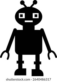 Robot Icon, icons in vibrant and outline styles, showcasing playful designs, ideal for technology, and futuristic projects. Digital artificial intelligence chatbot, friendly Electric cyborg agent