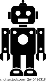 Robot Icon, icons in vibrant and outline styles, showcasing playful designs, ideal for technology, and futuristic projects. Digital artificial intelligence chatbot, friendly Electric cyborg agent