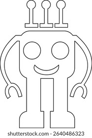Robot Icon, icons in vibrant and outline styles, showcasing playful designs, ideal for technology, and futuristic projects. Digital artificial intelligence chatbot, friendly Electric cyborg agent