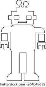 Robot Icon, icons in vibrant and outline styles, showcasing playful designs, ideal for technology, and futuristic projects. Digital artificial intelligence chatbot, friendly Electric cyborg agent