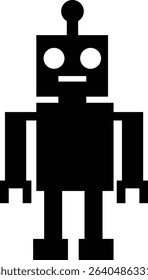 Robot Icon, icons in vibrant and outline styles, showcasing playful designs, ideal for technology, and futuristic projects. Digital artificial intelligence chatbot, friendly Electric cyborg agent