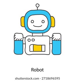 Ícone De Robô Ilustrando Tecnologia Robótica Avançada Para Aplicações De Inteligência Artificial