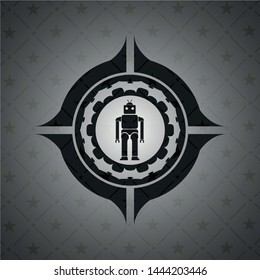robot icon inside black emblem