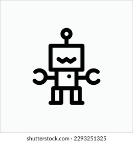robot icon, isolated icon in light background, perfect for website, blog, logo, graphic design, social media, UI, mobile app