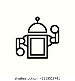 robot icon, isolated icon in light background, perfect for website, blog, logo, graphic design, social media, UI, mobile app