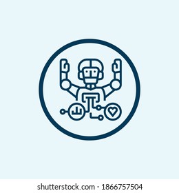 robot icon isolated on white background from industry collection. robot icon trendy and modern robot symbol for logo, web, app