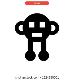 robot icon isolated sign symbol vector illustration - high quality black style vector icons
