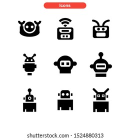 robot icon isolated sign symbol vector illustration - Collection of high quality black style vector icons
