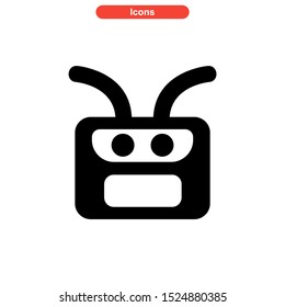 robot icon isolated sign symbol vector illustration - high quality black style vector icons
