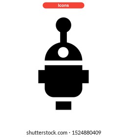 robot icon isolated sign symbol vector illustration - high quality black style vector icons
