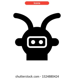 robot icon isolated sign symbol vector illustration - high quality black style vector icons

