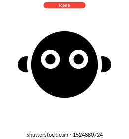 robot icon isolated sign symbol vector illustration - high quality black style vector icons
