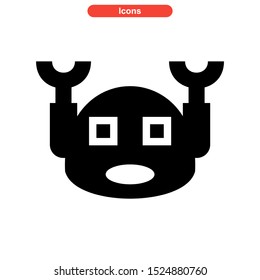robot icon isolated sign symbol vector illustration - high quality black style vector icons
