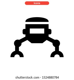 robot icon isolated sign symbol vector illustration - high quality black style vector icons
