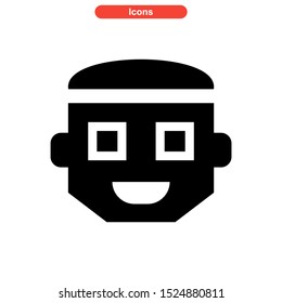 robot icon isolated sign symbol vector illustration - high quality black style vector icons
