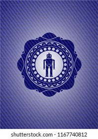 robot icon with jean texture