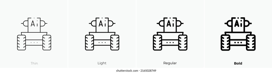 robot icon. Linear style sign isolated on white background. Vector illustration.