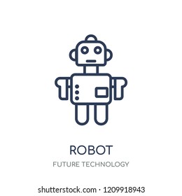 Robot icon. Robot linear symbol design from Future technology collection.