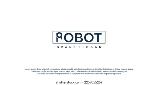 Robot icon logo with creative design vector illustration
