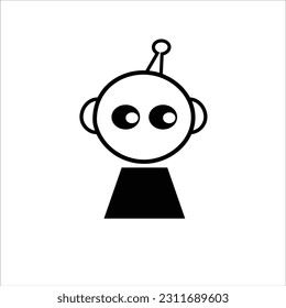 Elemento de diseño del logotipo del icono del robot