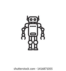 robot icon, logo design template
