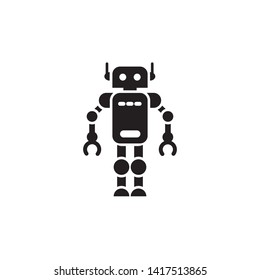 robot icon, logo design template