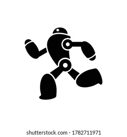 Robotersymbol oder -logo einzeln auf Weiß, Konzept der künstlichen Intelligenz-Technologie.