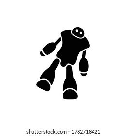 Robot icon or logo isolated on white, Ai technology concept.